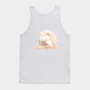 Hedgehog reading Tank Top